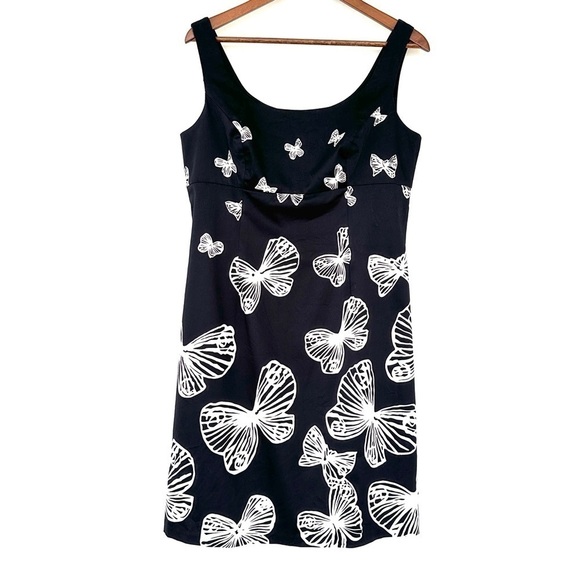 Talbots midi length dress, sleeveless & empire waisted,  cotton & spandex - Picture 1 of 12